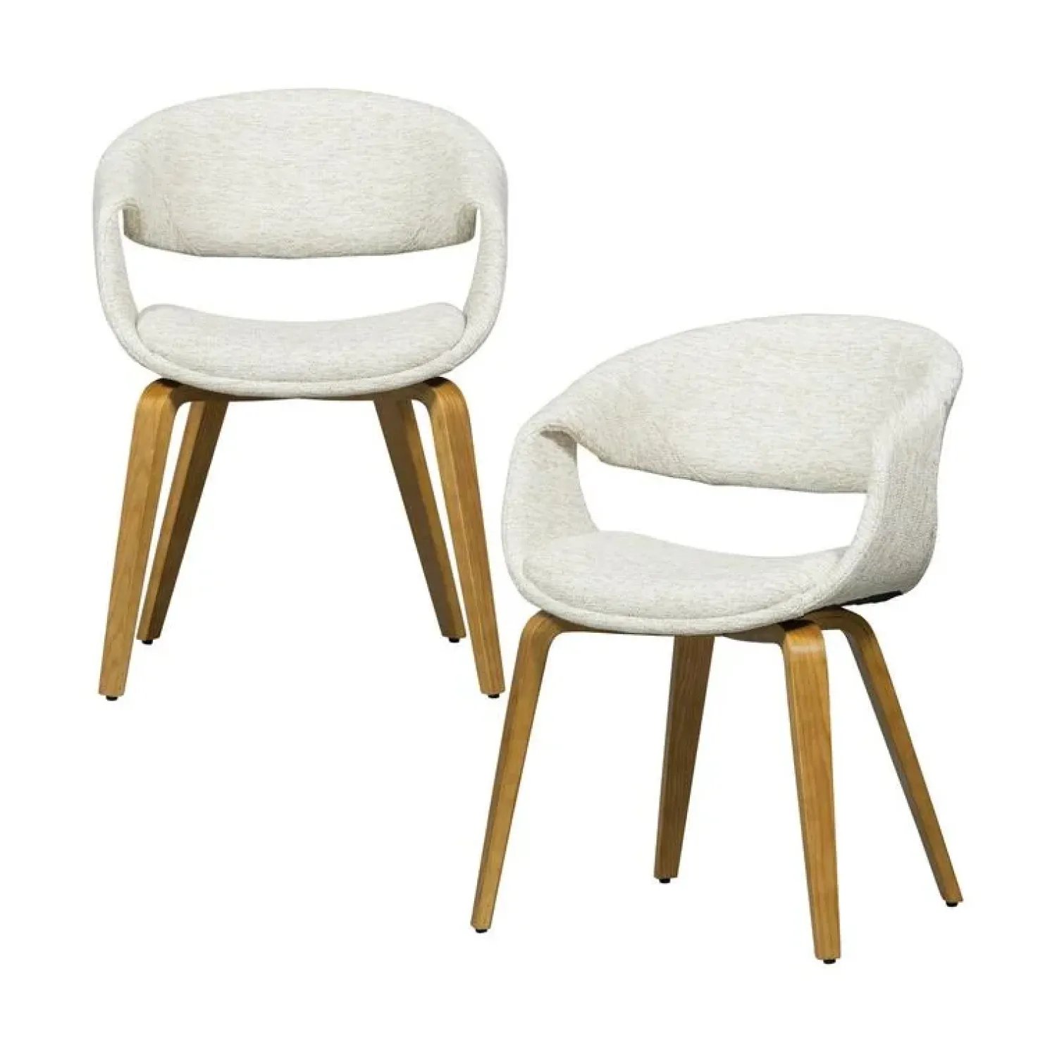 WOOOD Eetkamerstoelen|Yossi Eetkamerstoel naturel met houten poot naturel