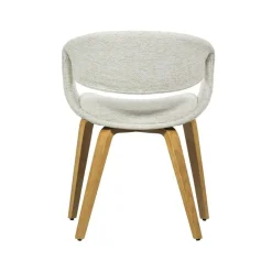 WOOOD Eetkamerstoelen|Yossi Eetkamerstoel naturel met houten poot naturel
