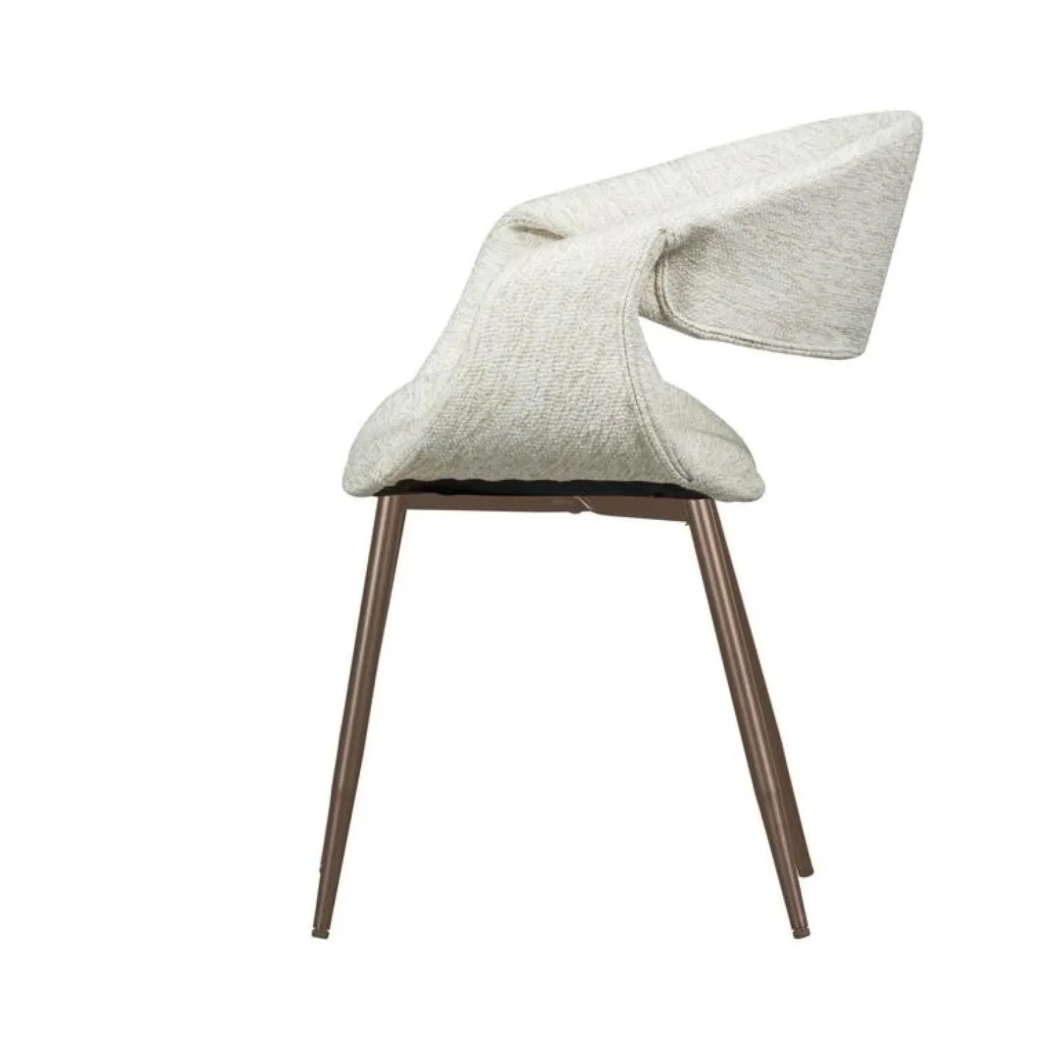 WOOOD Eetkamerstoelen|Yossi Eetkamerstoel naturel met metalen poot koper