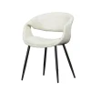 WOOOD Eetkamerstoelen|Yossi Eetkamerstoel naturel met metalen poot zwart