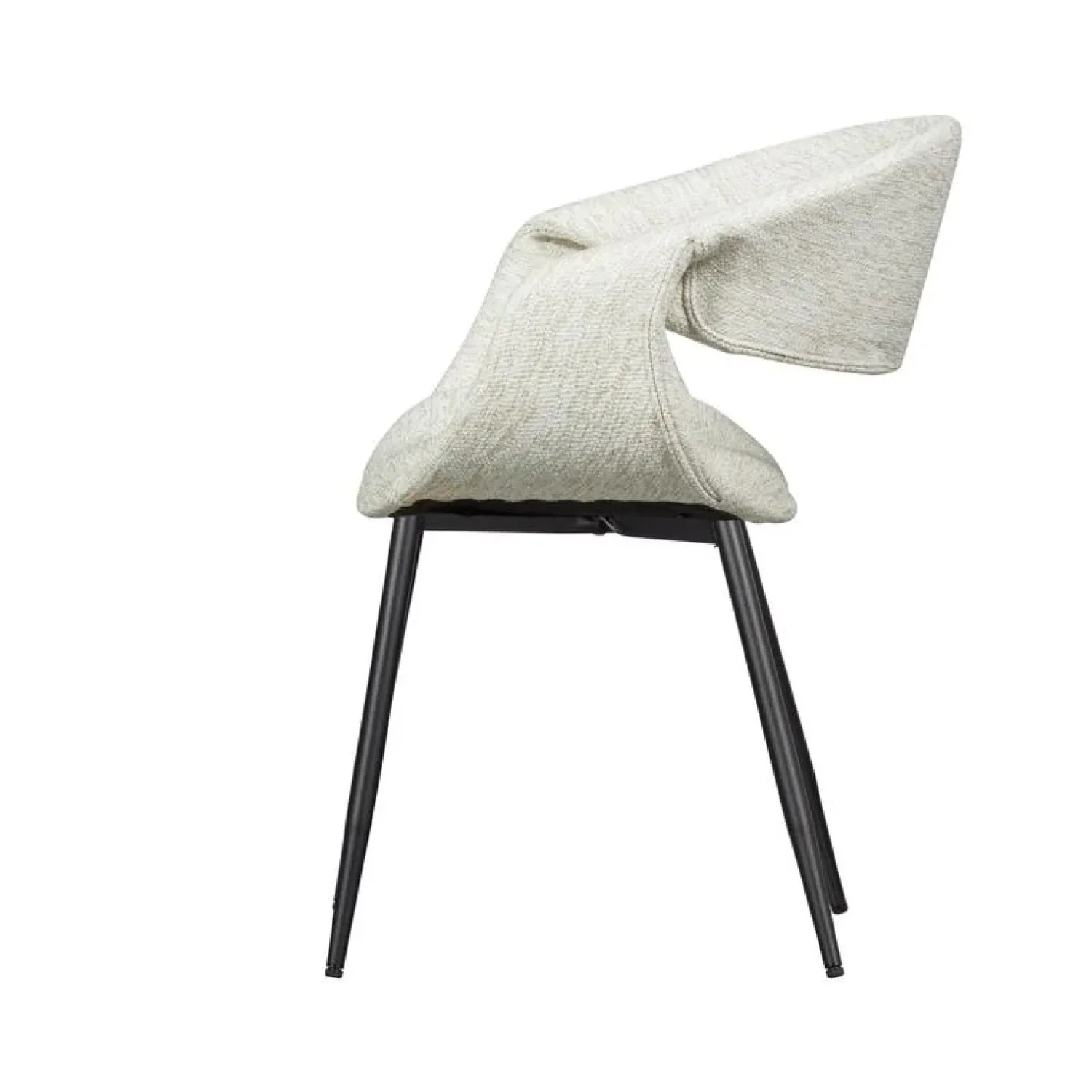 WOOOD Eetkamerstoelen|Yossi Eetkamerstoel naturel met metalen poot zwart