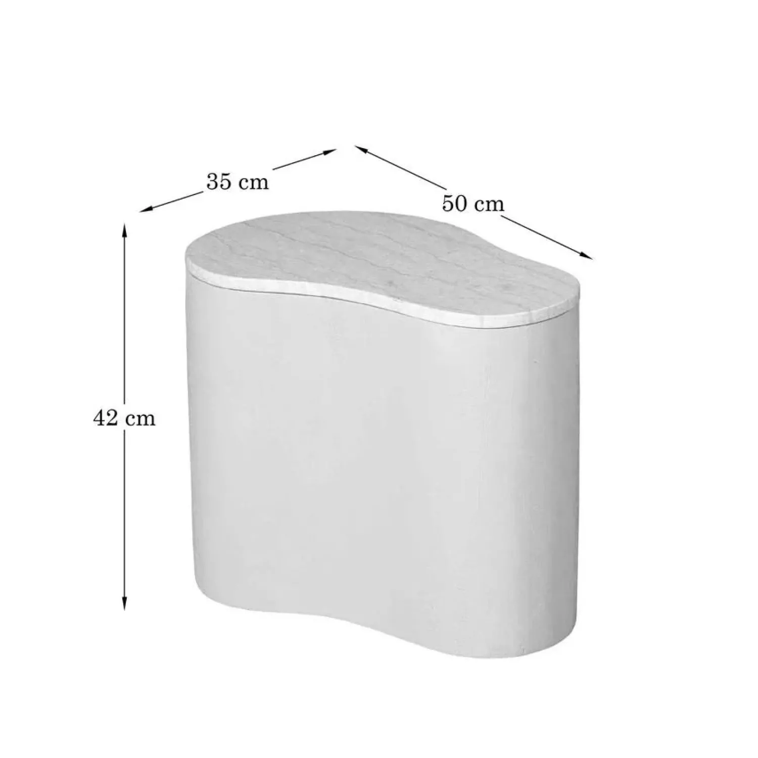 Furndea Salontafels|Yuko Salontafel marmer Walnoot 50cm