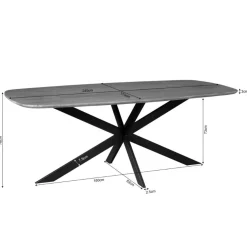 Furndea Eettafels|Yuna Eettafel Deens ovaal naturel 240 cm