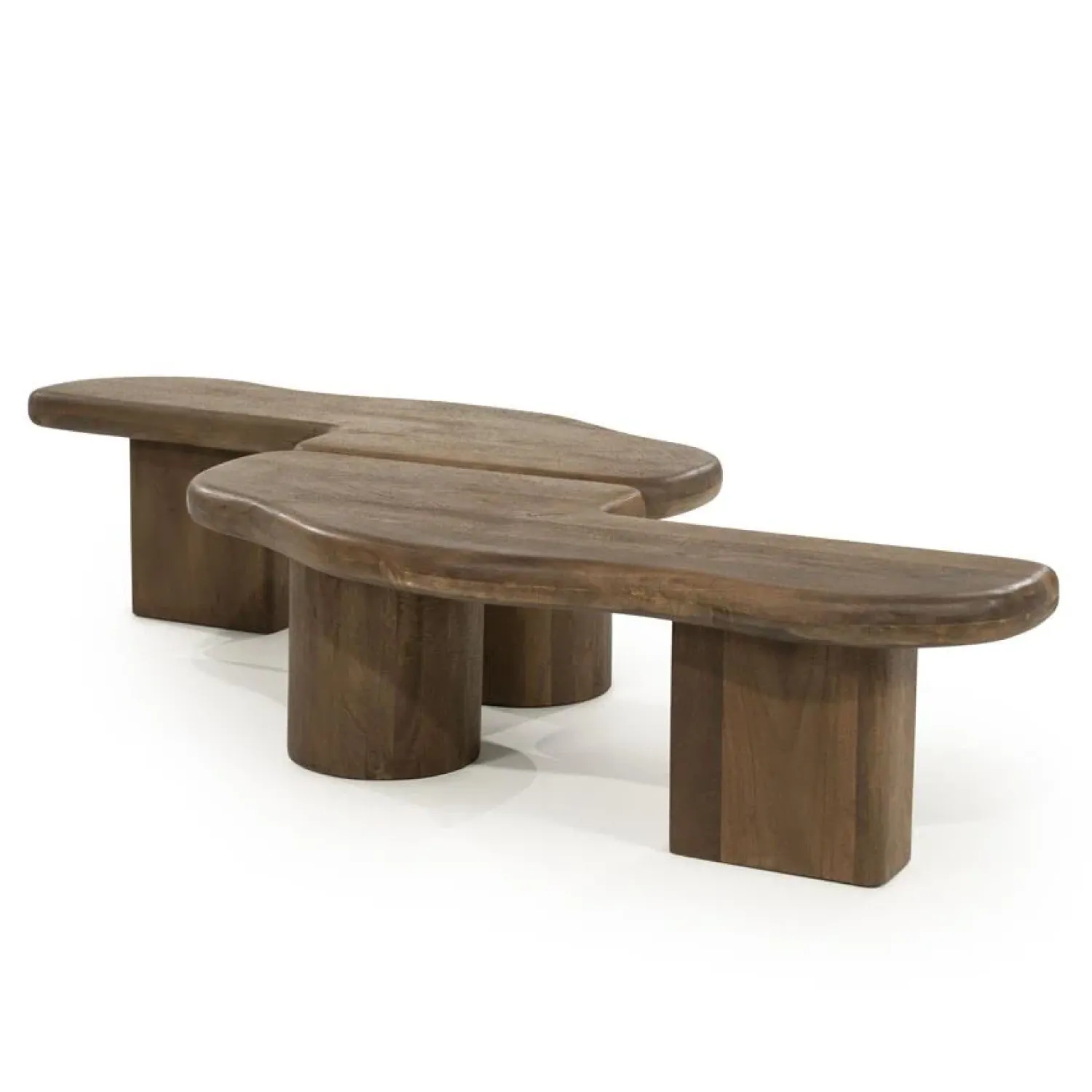 By Boo Salontafels|Yuo Salontafel mangohout Bruin 100cm