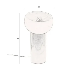 Dutchbone Bureaulampen|Tafellampen|Zahra 1-lichts Tafellamp Medium
