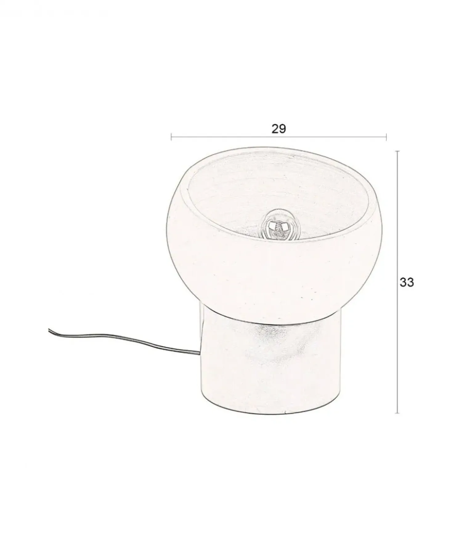 Dutchbone Bureaulampen|Tafellampen|Zahra 1-lichts Tafellamp Small