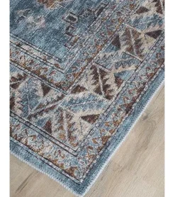 Decor 88 Vloerkleden|Zareen vloerkleed vintage rechthoek blauw 3