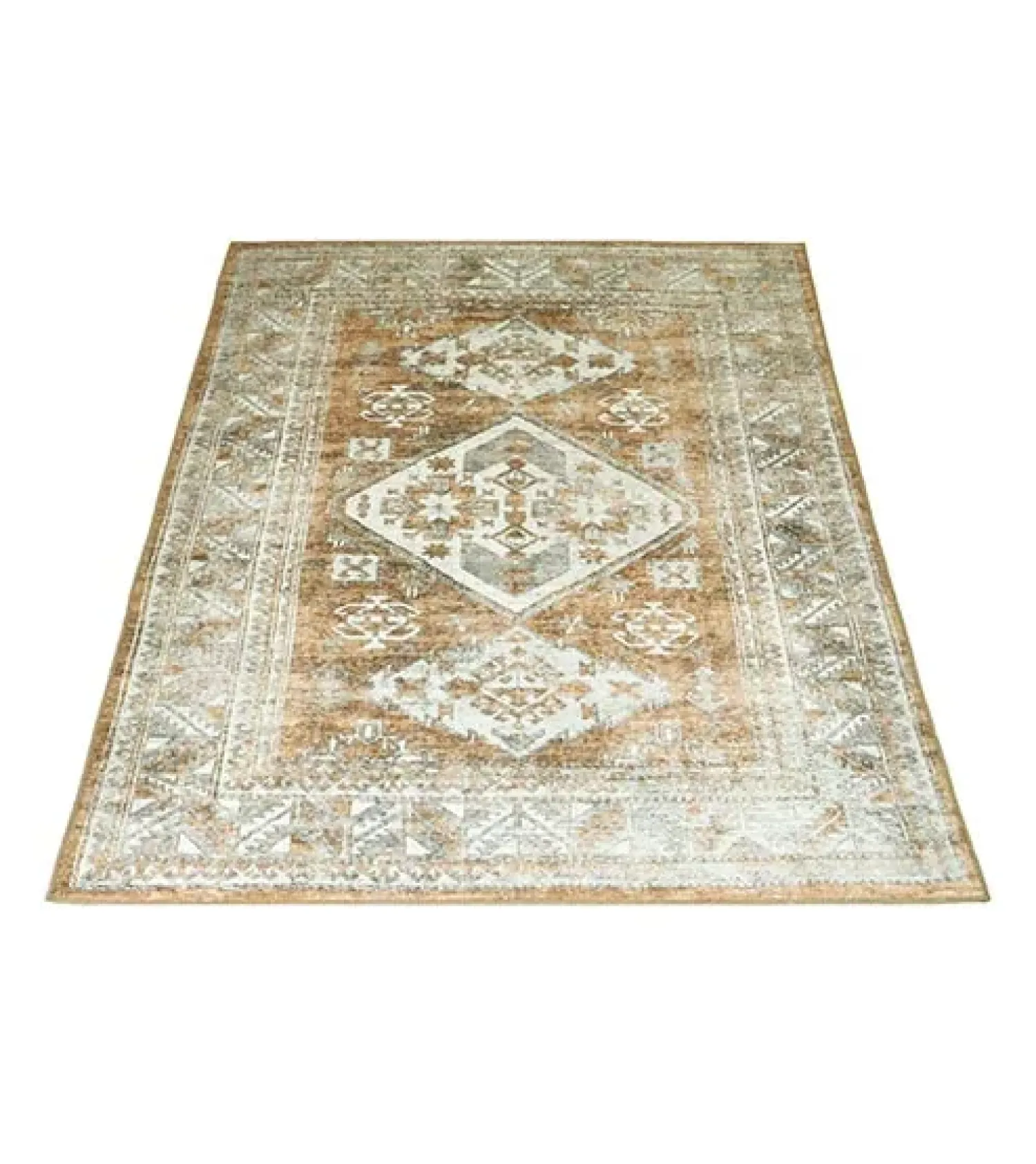 Decor 88 Vloerkleden|Zareen vloerkleed vintage rechthoek bruin/blauw