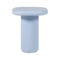 WOOOD Bijzettafels|Zava Bijzettafel Hoogglans Lichtblauw 50cm