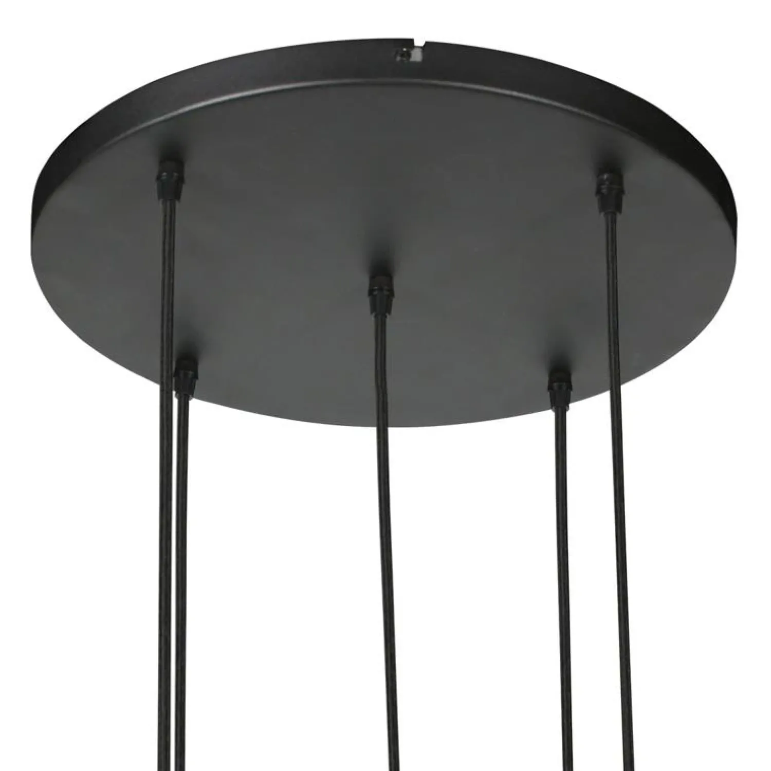 Steinmex Hanglampen|Zavi 5-lichts Getrapte Hanglamp Zwart Stof