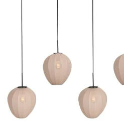 Steinmex Hanglampen|Zavi 5-lichts Hanglamp Crème Stof
