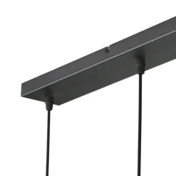 Steinmex Hanglampen|Glazen Hanglamp|Zavi 5-lichts Hanglamp Smoke Langwerpig