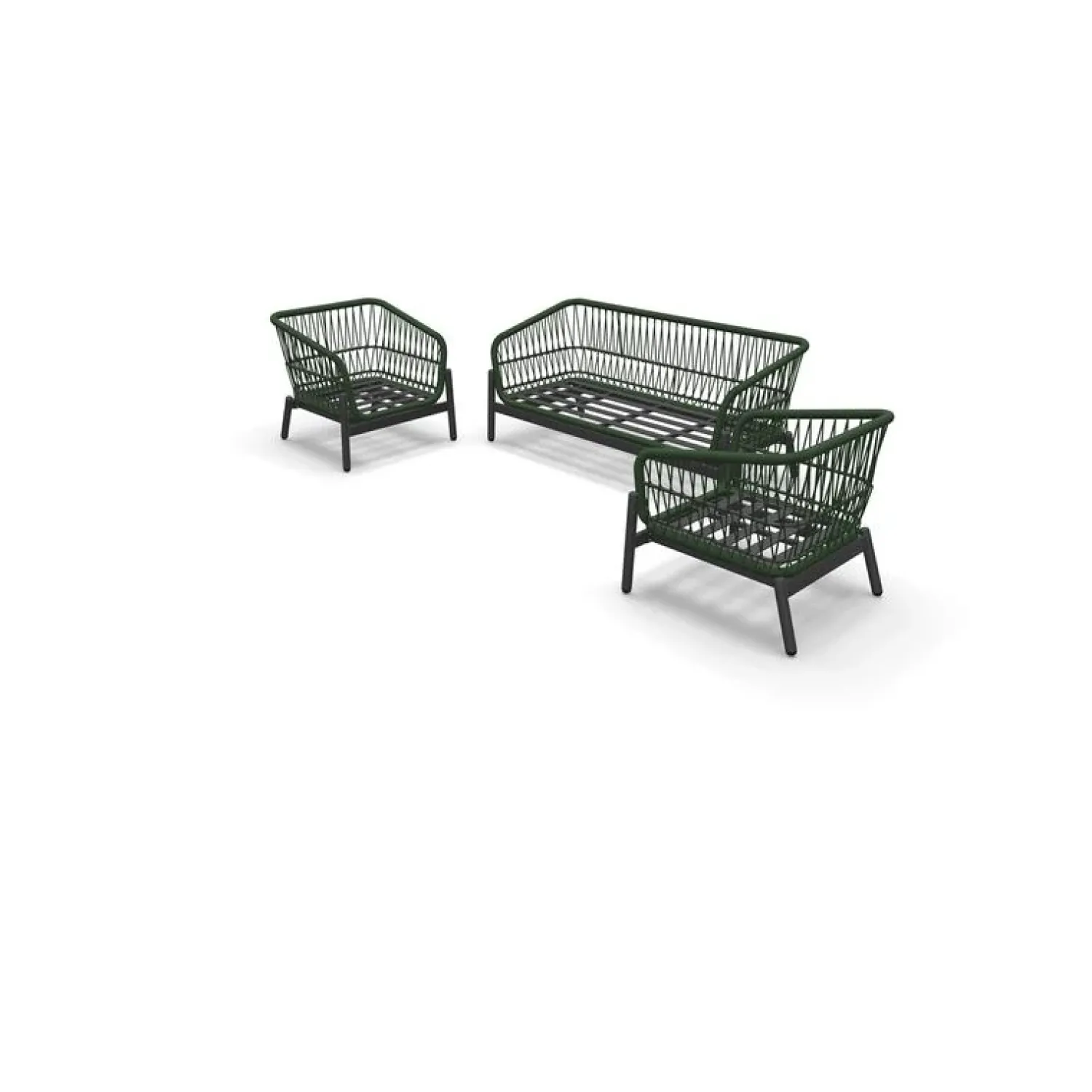 Lesli Living Loungeset|Zavi Loungeset groen
