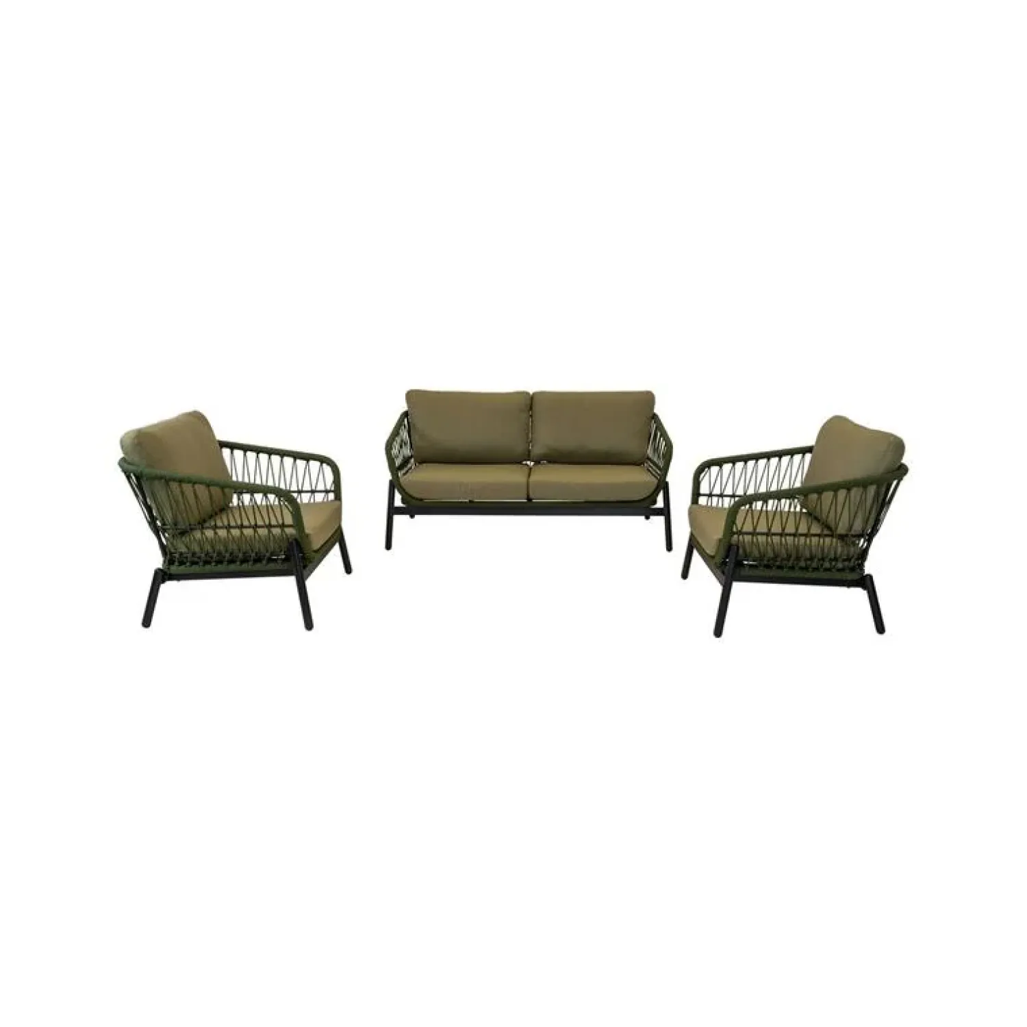 Lesli Living Loungeset|Zavi Loungeset groen