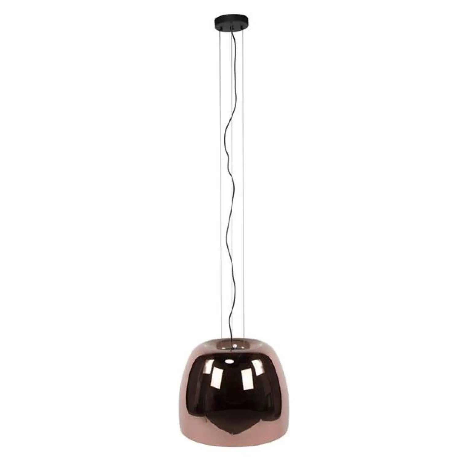 Trading Lighting Hanglampen|Glazen Hanglamp|Zeldana 1-lichts Hanglamp XL Koper Glas