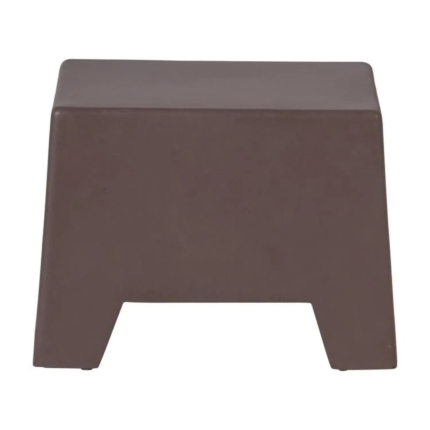 WOOOD Bijzettafels|Zina Bijzettafel Laag Cement Bruin 50cm