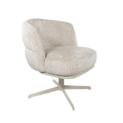 Mysons Eetkamerstoelen|Zion eetkamerfauteuil draaipoot Taupe