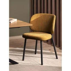LykkeHome Eetkamerstoelen|Zoey Eetkamerstoel mosterd