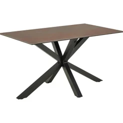 Nordhavn Eettafels|Zuvio Eettafel Bruin Keramiek 135cm
