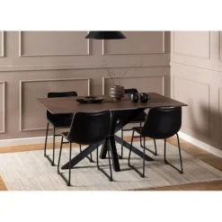Nordhavn Eettafels|Zuvio Eettafel Bruin Keramiek 160cm
