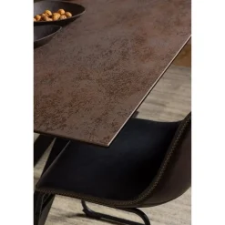 Nordhavn Eettafels|Zuvio Eettafel Bruin Keramiek 160cm