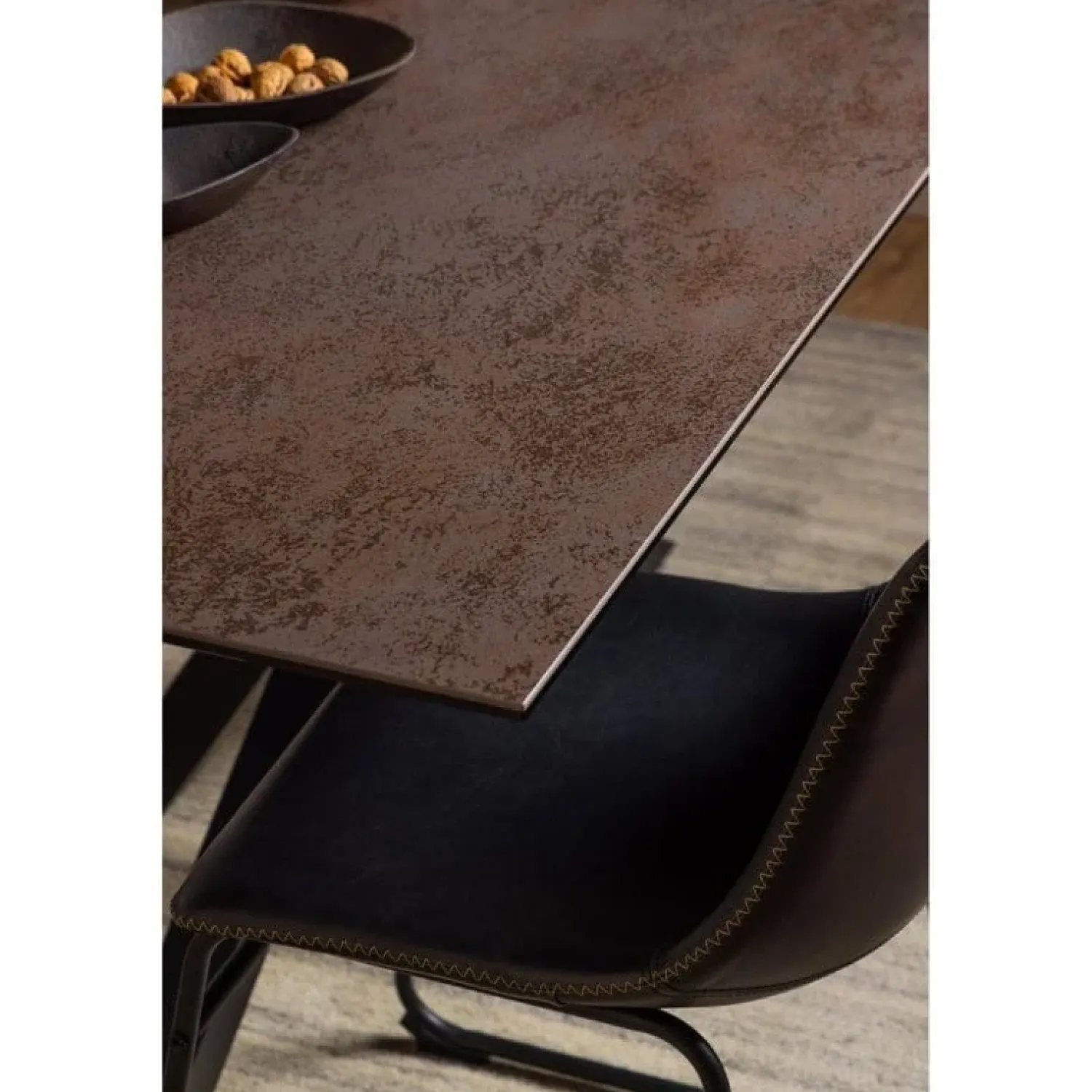 Nordhavn Eettafels|Zuvio Eettafel Bruin Keramiek 160cm