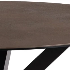 Nordhavn Eettafels|Zuvio Eettafel Rond Bruin Keramiek 120cm