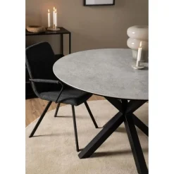 Nordhavn Eettafels|Zuvio Eettafel Rond Grijs Keramiek 120cm
