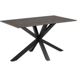 Nordhavn Eettafels|Zuvio Eettafel Zwart Keramiek 135cm