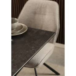 Nordhavn Eettafels|Zuvio Eettafel Zwart Keramiek 135cm