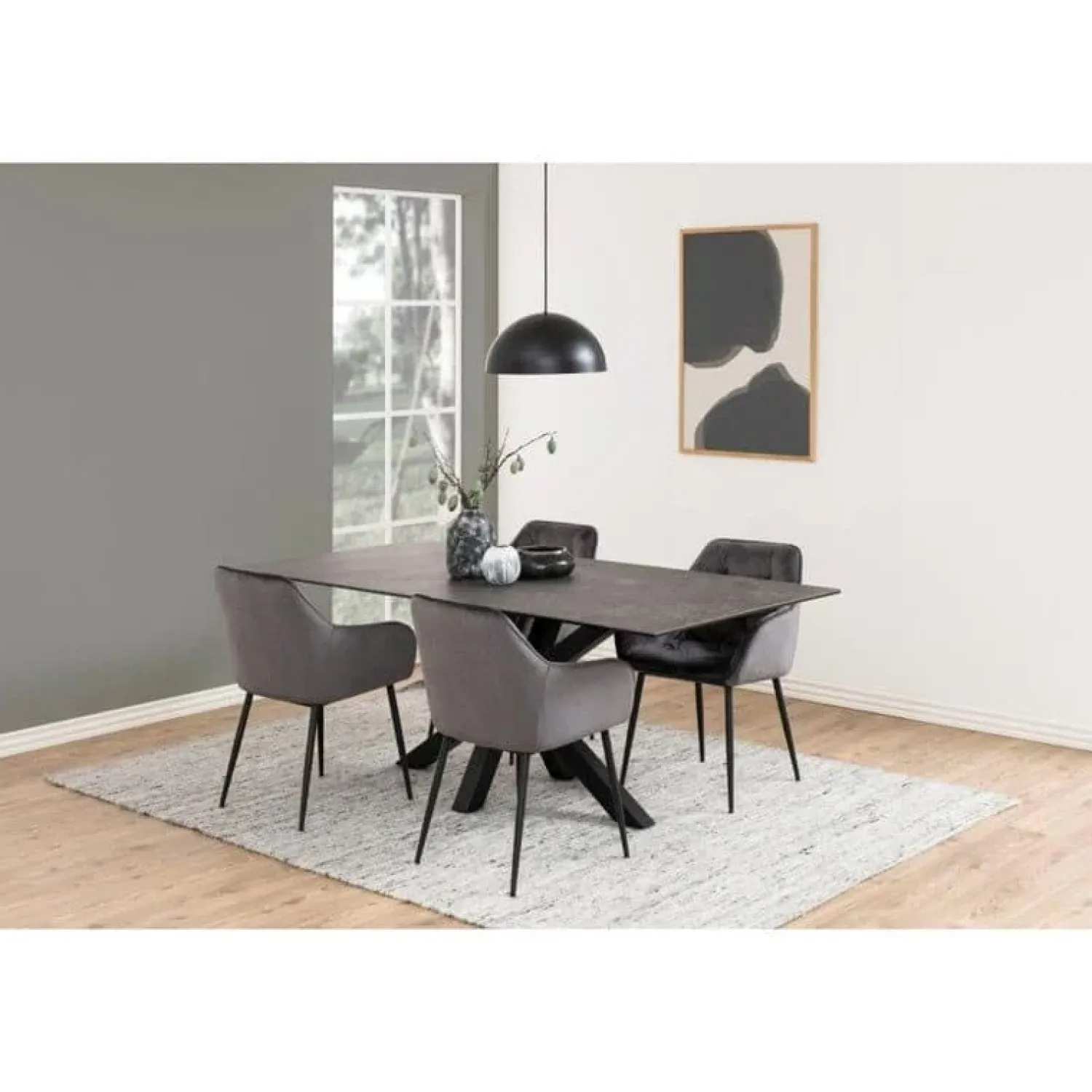 Nordhavn Eettafels|Zuvio Eettafel Zwart Keramiek 200cm