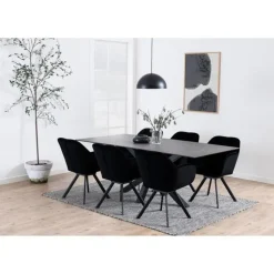 Nordhavn Eettafels|Zuvio Eettafel Zwart Keramiek 200cm