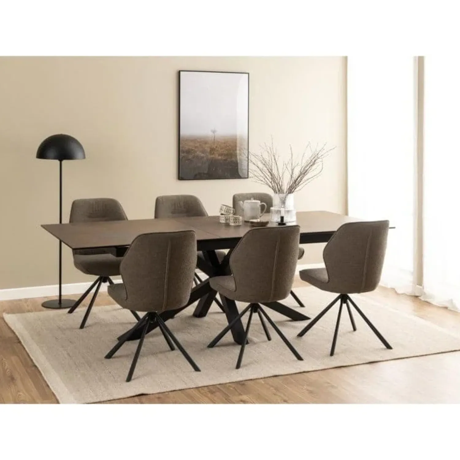 Nordhavn Eettafels|Zuvio Uitschuifbare Eettafel Bruin Keramiek 240cm