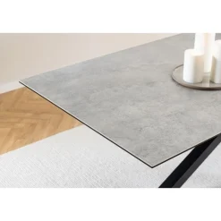 Nordhavn Eettafels|Zuvio Uitschuifbare Eettafel Grijs Keramiek 240cm