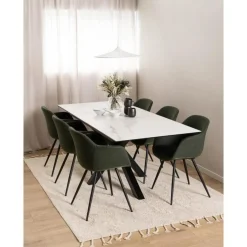 Nordhavn Eettafels|Zuvio Uitschuifbare Eettafel Wit Keramiek 210cm