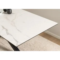 Nordhavn Eettafels|Zuvio Uitschuifbare Eettafel Wit Keramiek 210cm
