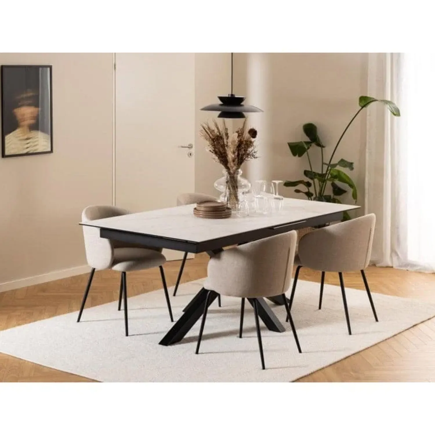 Nordhavn Eettafels|Zuvio Uitschuifbare Eettafel Wit Keramiek 240cm