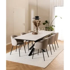 Nordhavn Eettafels|Zuvio Uitschuifbare Eettafel Wit Keramiek 240cm
