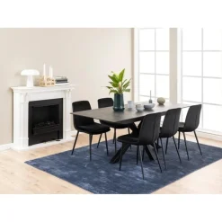 Nordhavn Eettafels|Zuvio Uitschuifbare Eettafel Zwart Keramiek 210cm