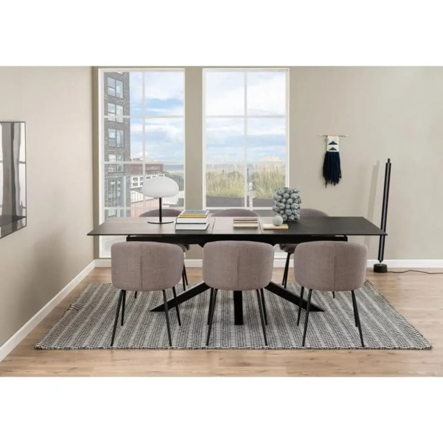 Nordhavn Eettafels|Zuvio Uitschuifbare Eettafel Zwart Keramiek 240cm