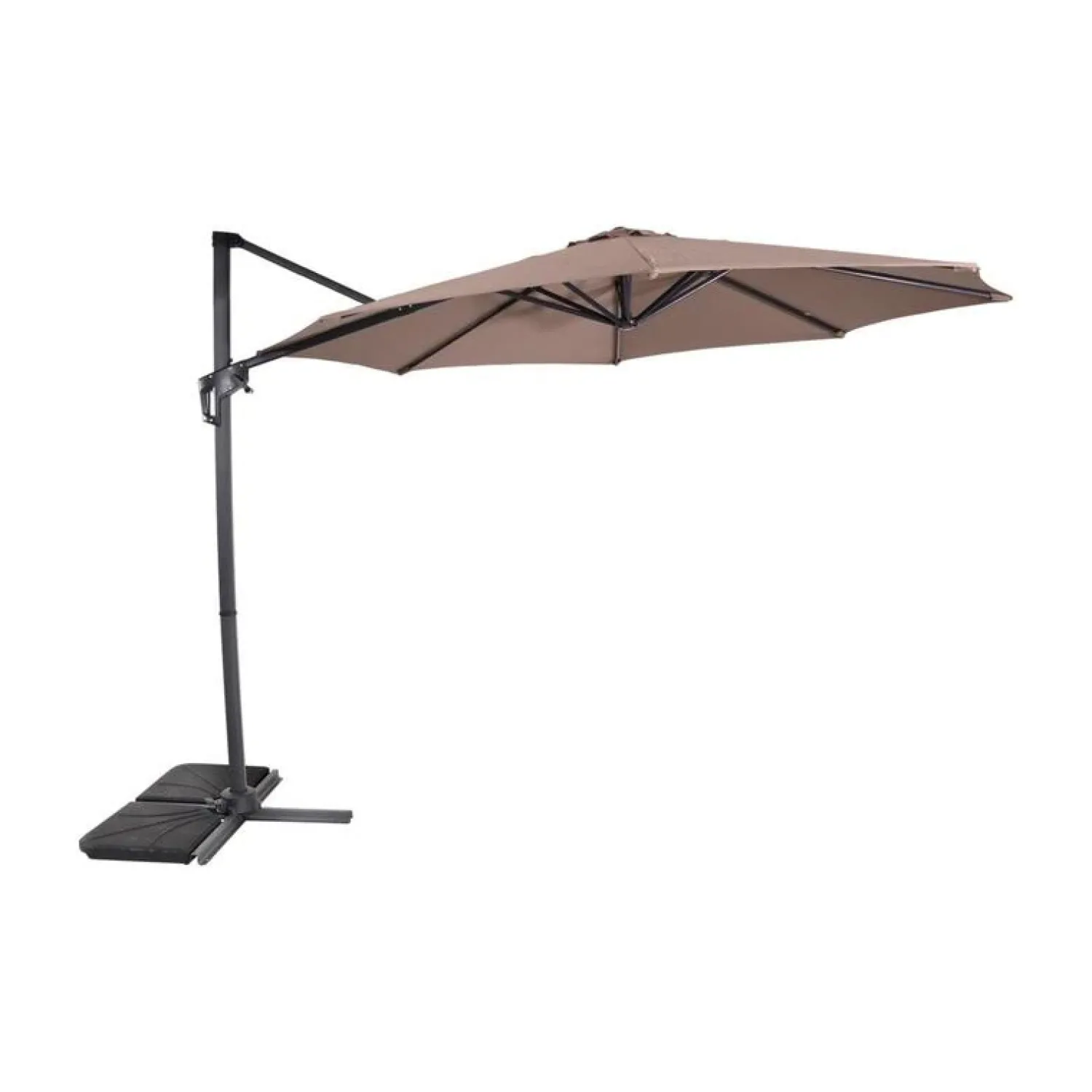 Lesli Living Parasols|Zweefparasol Libra taupe 300cm