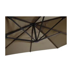 Lesli Living Parasols|Zweefparasol Libra taupe 250x250cm