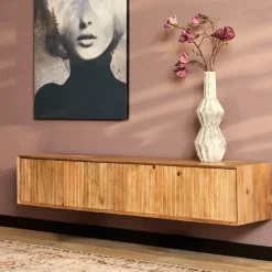 Furndea Industriele Kasten|Tv Meubels|Zwevend Tv meubel Martin Naturel 160 cm