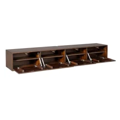Furndea Industriele Kasten|Tv Meubels|Zwevend Tv meubel Melanie Walnoot 240cm