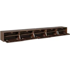 Furndea Industriele Kasten|Tv Meubels|Zwevend Tv meubel Melanie Walnoot 280cm
