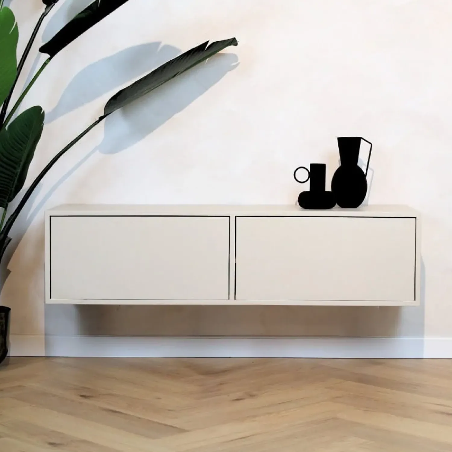 Furndea Industriele Kasten|Tv Meubels|Zwevend Tv meubel Melanie Zand 120cm
